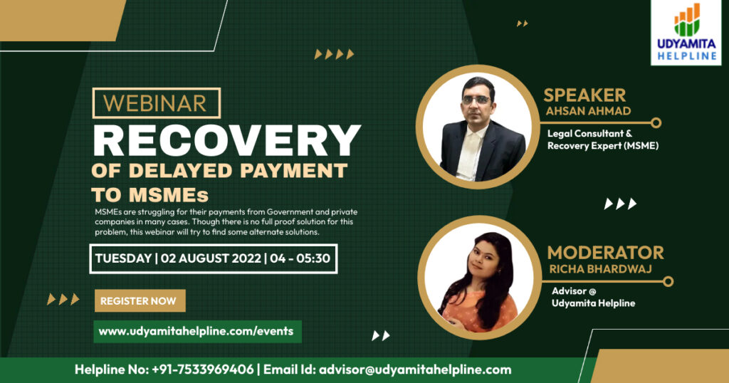 Recovery of Delayed Payment to MSMEs