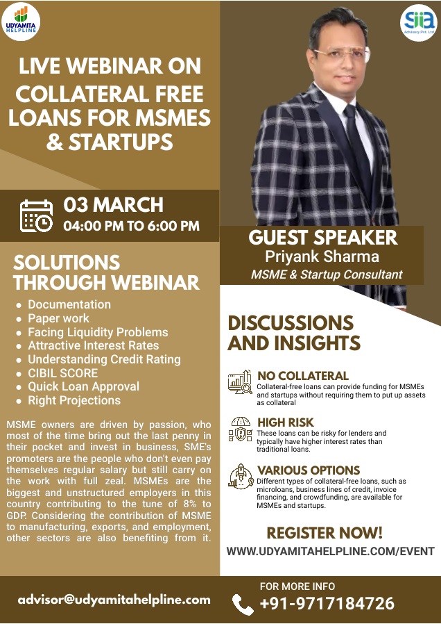 COLLATERAL FREE LOANS FOR MSMES STARTUPS WEBINAR MARCH 2023 2